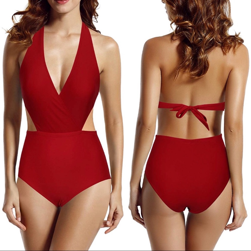 Red One-Piece Bathing Suit (NEW)